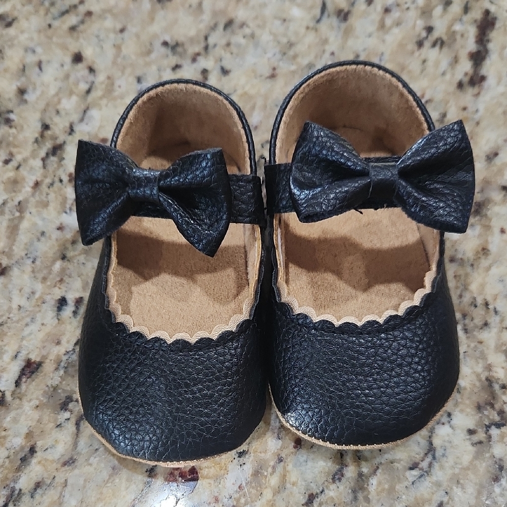 Black Bow Kids Shoes